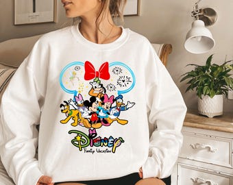 Disney Familie Urlaub Sweatshirt, Mickey Minnie Gruppe Shirt, Passende Familie Disney Reise 2025 Hoodie, Disneyworld Reise Outfit