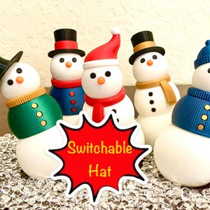 Gelenk-Schneemann anpassbare Weihnachtsdekoration - Urlaub Fidget Wohnkultur - 3D Gedruckt Fidget Spielzeug Strumpf Stuffer Geschenkidee