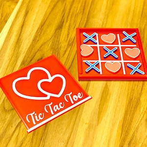 Tic Tac Toe Valentine, Valentines Day Gift for Kids, Valentines for Class, 3D Printed Kids Game, Gift Idea, Travel Game, Classroom Valentine