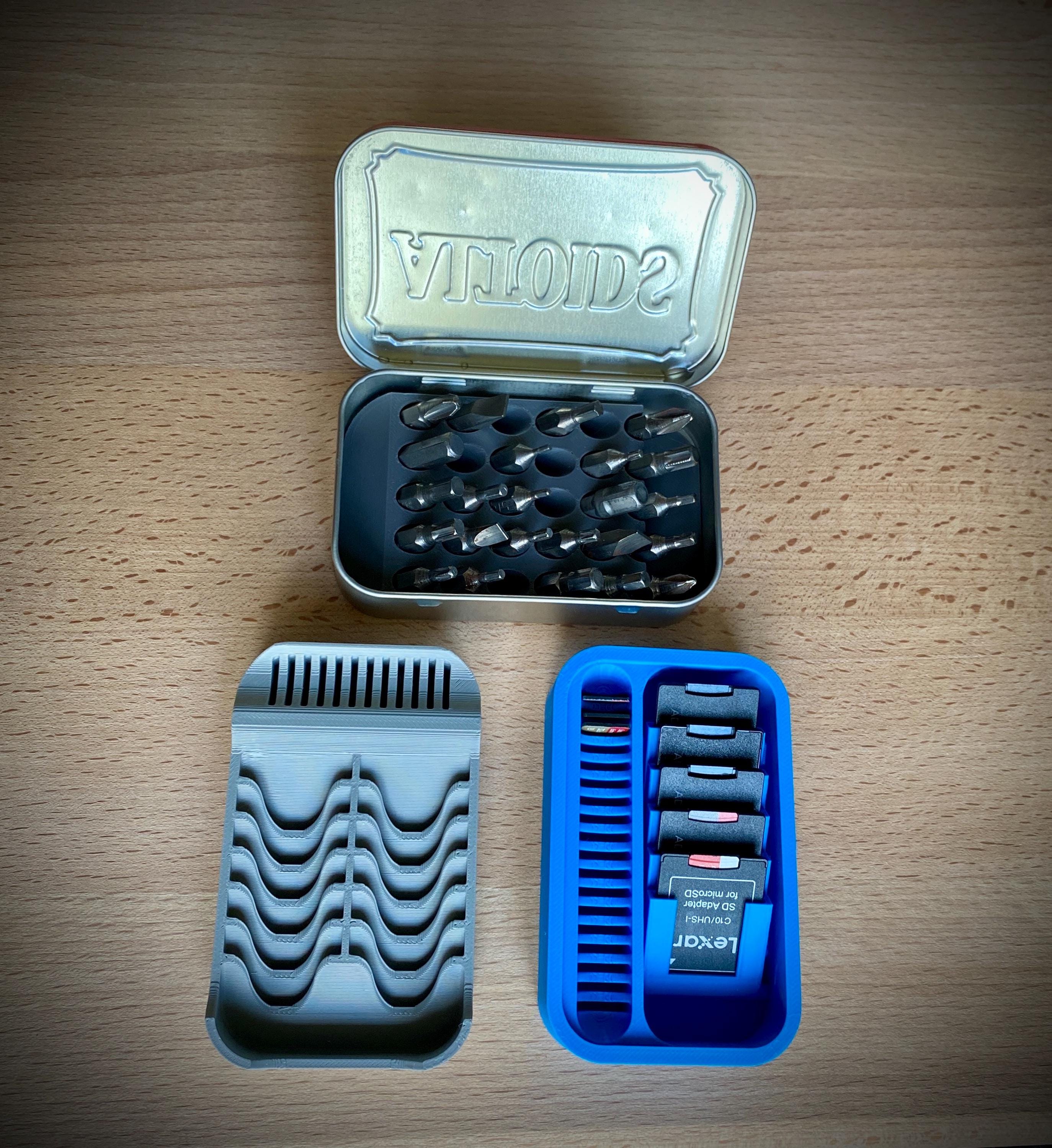 Altoids Tin Insert - SD Card Organizer - Micro SD Card Holder- Hex Bit ...