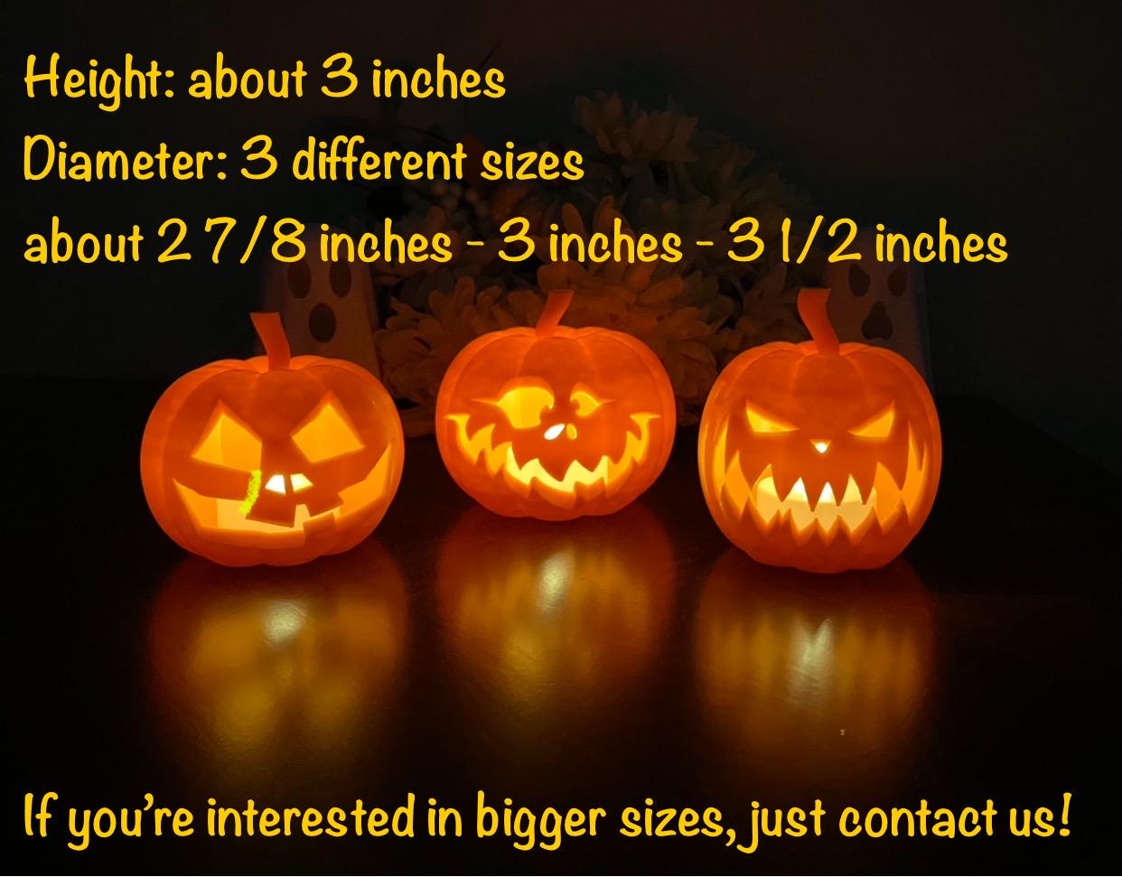 ハロウィンかぼちゃジャックオーランタン3個セット（ティーライト付き