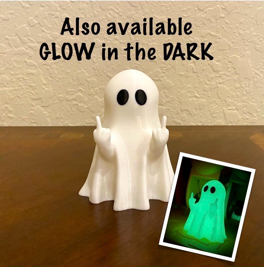 Funny Middle Finger Ghost - Sassy Flipping off Ghost Figurine
