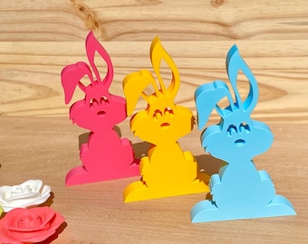 Osterhase Lustiger Plastik Osterhase, moderne niedliche Frühlingsgeschenkdekoration, Hauptakzent-Osterkorbfüller, Eierjagdpreis, Kindergeschenkidee