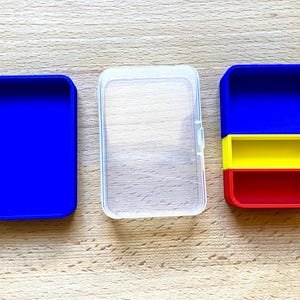Clear Box with Hinged Lid and Custom Insert - Custom On-the-Go Organizer, Sewing Kit trinket organizer Jewelry Storage Pill organizer