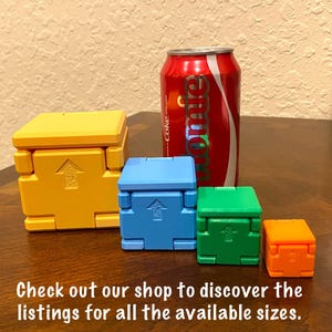 Transforming Little Cube Guy ABS Gadget 3D printed Transforming Desk Toy Fidget - Gift Idea for all Ages image 3