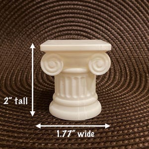 Columna jónica impresa en 3D, pilar jónico, columna griega, candelabro, decoración de escritorio, pilar de exhibición