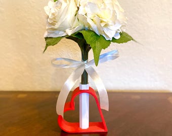 パーソナライズされたハート型の陶器の花瓶 - Etsy 日本