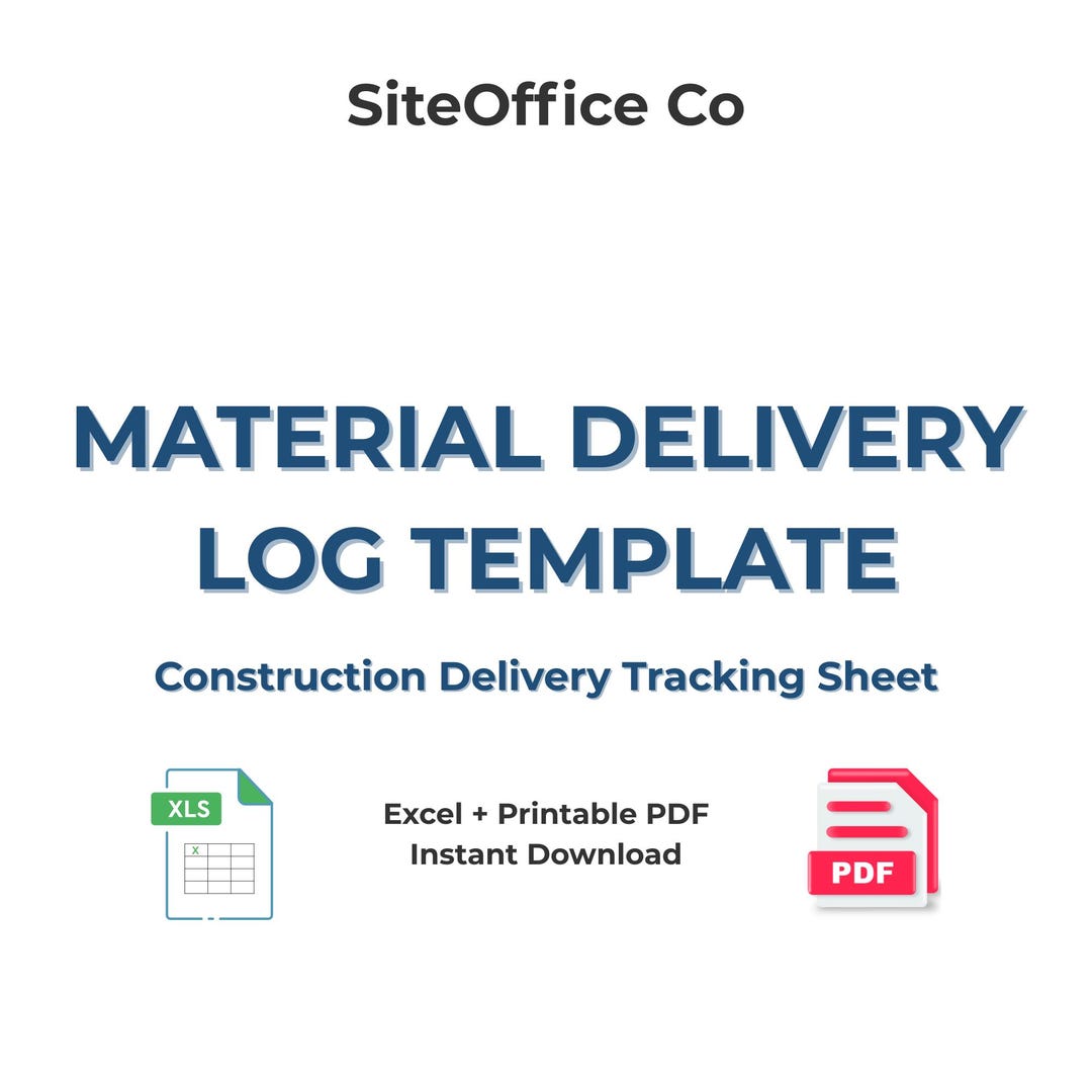 Delivery Log Proqual Example Material Delivery Log Template | Construction Delivery Tracker Excel ...