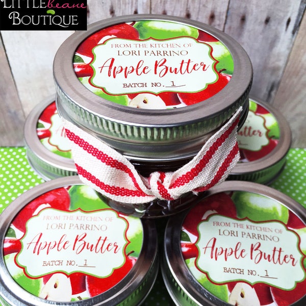 Apple Butter Labels, Applesauce canning labels, mason jar labels, personalized fruit Label, Canning labels, Kitchen Canning