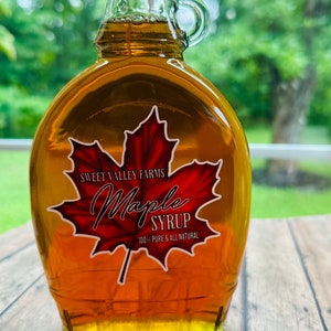 Maple Syrup Labels, Maple Leaf Labels, Syrup Stickers, Maple Syrup Bottle Labels, Canning labels, Maple Tree Tapping Syrup Labels, die cut image 1