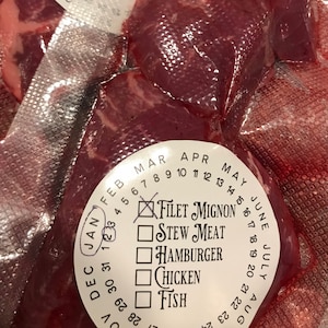 WATERPROOF Freezer Labels - Meat labels -  Freezer Food Labels - Free Packaging labels -  meat packaging Stickers