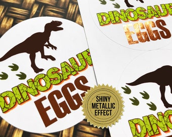 Dinosaur Eggs Stickers, Dinosaur Dig Birthday Party, Dino Dig, Dinosaur Stickers, Fossils, Dinosaur Excavation, favor labels, party favors