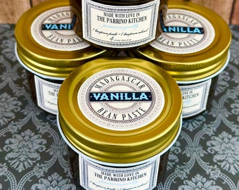 Waterproof Vanilla Bean Paste Labels, Personalized Vanilla Labels, Antique Style Vanilla Extract labels, Homemade Vanilla  Extract Sticker