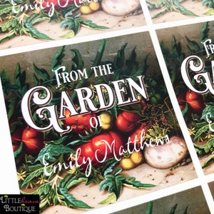 Garden Labels, From the Garden of stickers, Tomato labels, gardening gift stickers, Personalized Vegetable garden Labels