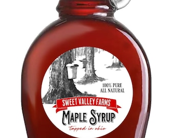 Maple Syrup Labels, Customized Labels, Syrup Stickers, Maple Syrup Bottle Labels, Canning labels, Maple Tree Tapping Syrup Labels, Custom