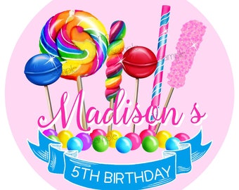 Candy Stickers, Candy Party, Sweet shoppe birthday, Candy Birthday party, Lollipop stickers, candy bags, sweet shop, Labels, favors