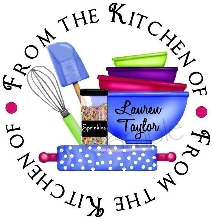 Kitchen Stickers Baking Stickers Personalized Stickers. Etsy