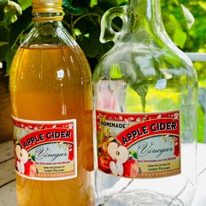 Apple Cider Vinegar Labels, Bottle Labels for Homemade Apple Cider ...