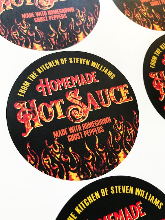 Hot Sauce Labels Homemade Hot Sauce Stickers Homemade Hot Pepper