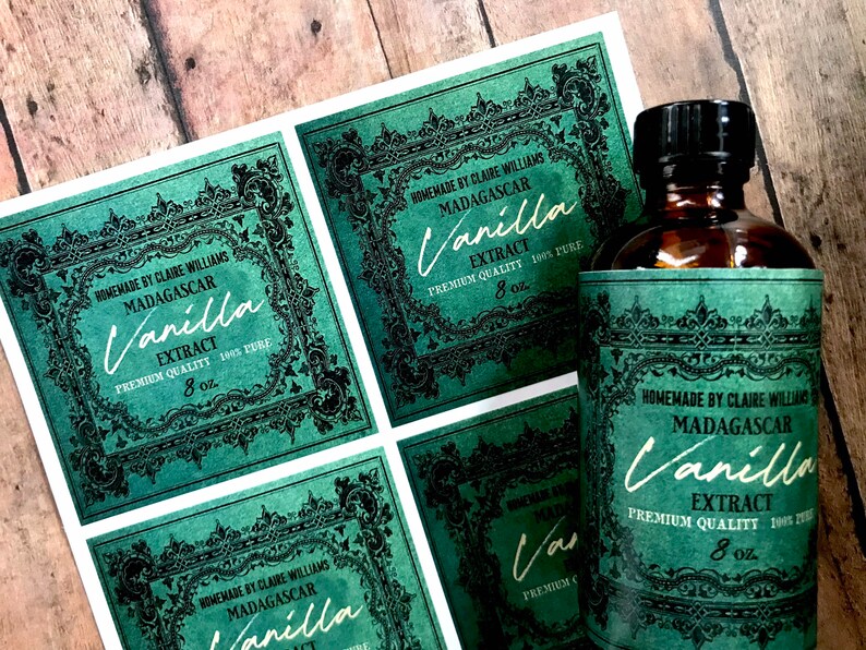 Vanilla Extract Labels Homemade Vanilla Extract Labels Etsy