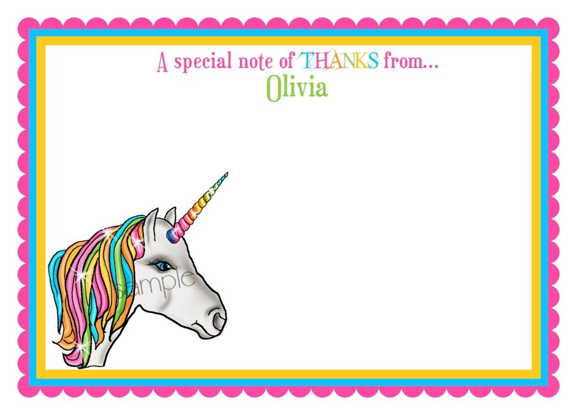 Unicorn Invitations Unicorn Birthday Party Invitations | Etsy
