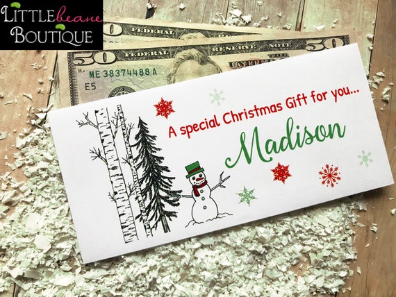 Personalized Christmas Money Envelopes, money holder, Money Gift ideas, gift giving, Teenagers, Children, Kids, Stocking Stuffer,card holder Il_570xn