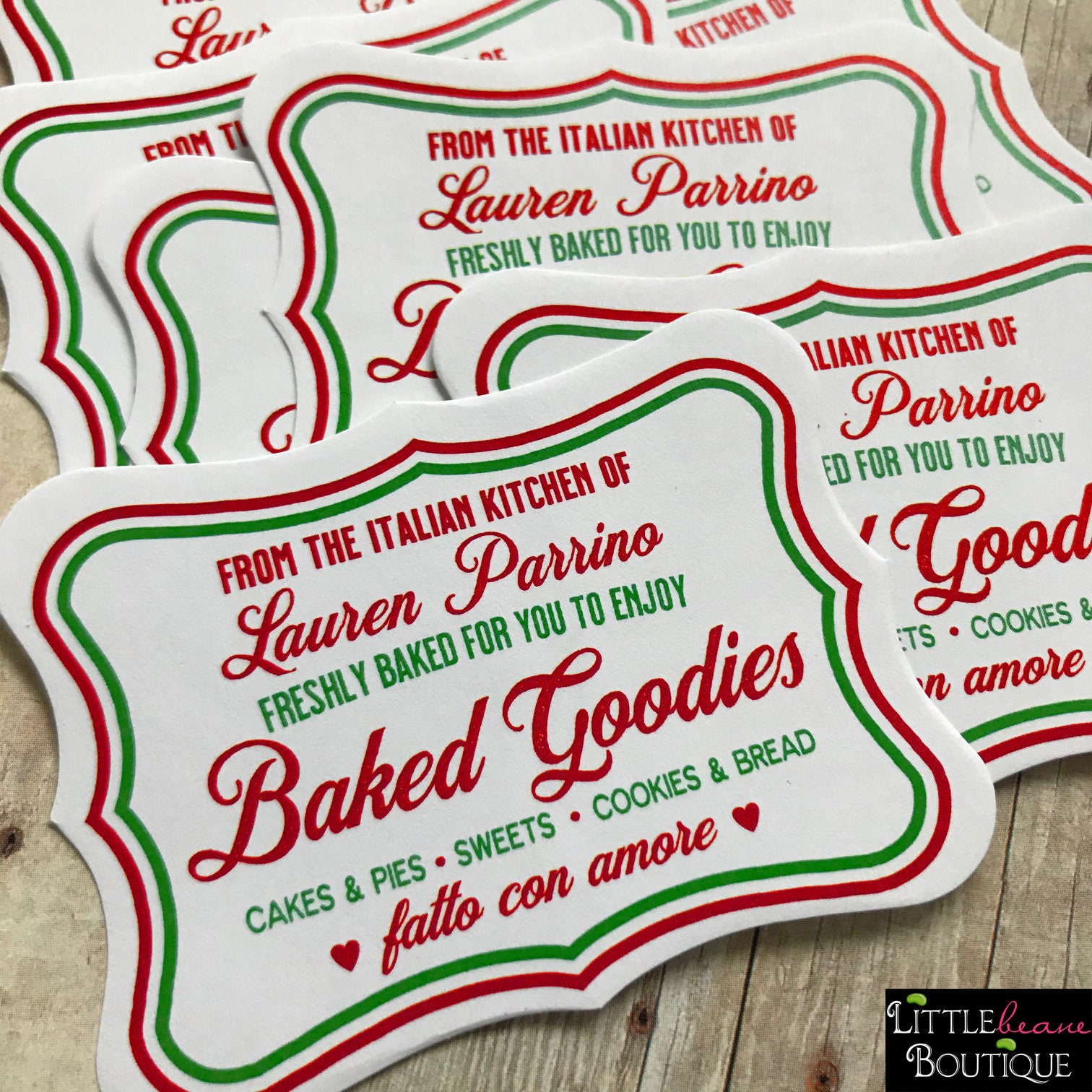 Italian Kitchen Stickers Italian Baking Labels Etsy