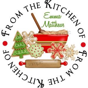 Christmas Cookie stickers, cookie exchange, Baking labels, Cookie swap, Holiday baking, Kitchen stickers, Cookie labels