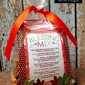 Printable Blessing Mix Favors, Blessing Mix Printable, DIY, Blessing Mix tags, Thanksgiving Favor ideas, Thanksgiving for kids, Digital File