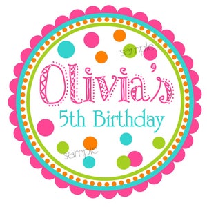 Rainbow Polka Dot Stickers, Rainbow Stickers, Birthday Stickers, favor stickers, goody bag stickers,Summer, Labels, Birthday, Children, Kids