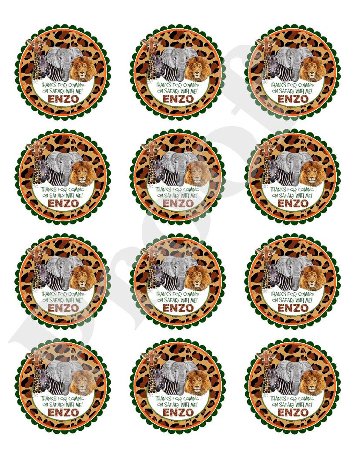 Safari Animal Stickers African Safari stickersJungle Safari Etsy