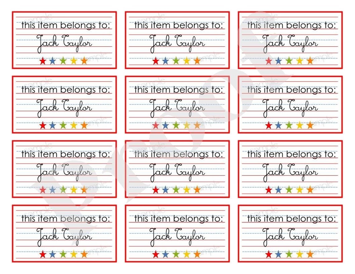 Printable Back to School Stickers DIY Print Yourself - Etsy