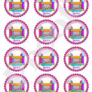 Boys Bounce House stickers, Ball Pit stickers, Personalized stickers, Girl, Birthday Party, Favor Stickers, Bounce house birthday party image 4
