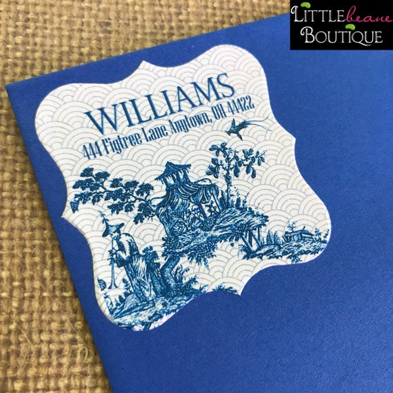 Chinoiserie Address Labels, Return address labels, Pagoda Address labels, Preppy Address labels, Seals, Asian gift stickers, Envelopes seals Il_570xn