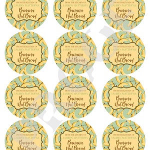 Banana Nut Bread Labels, Banana Stickers, Baking Labels, Personalized ...