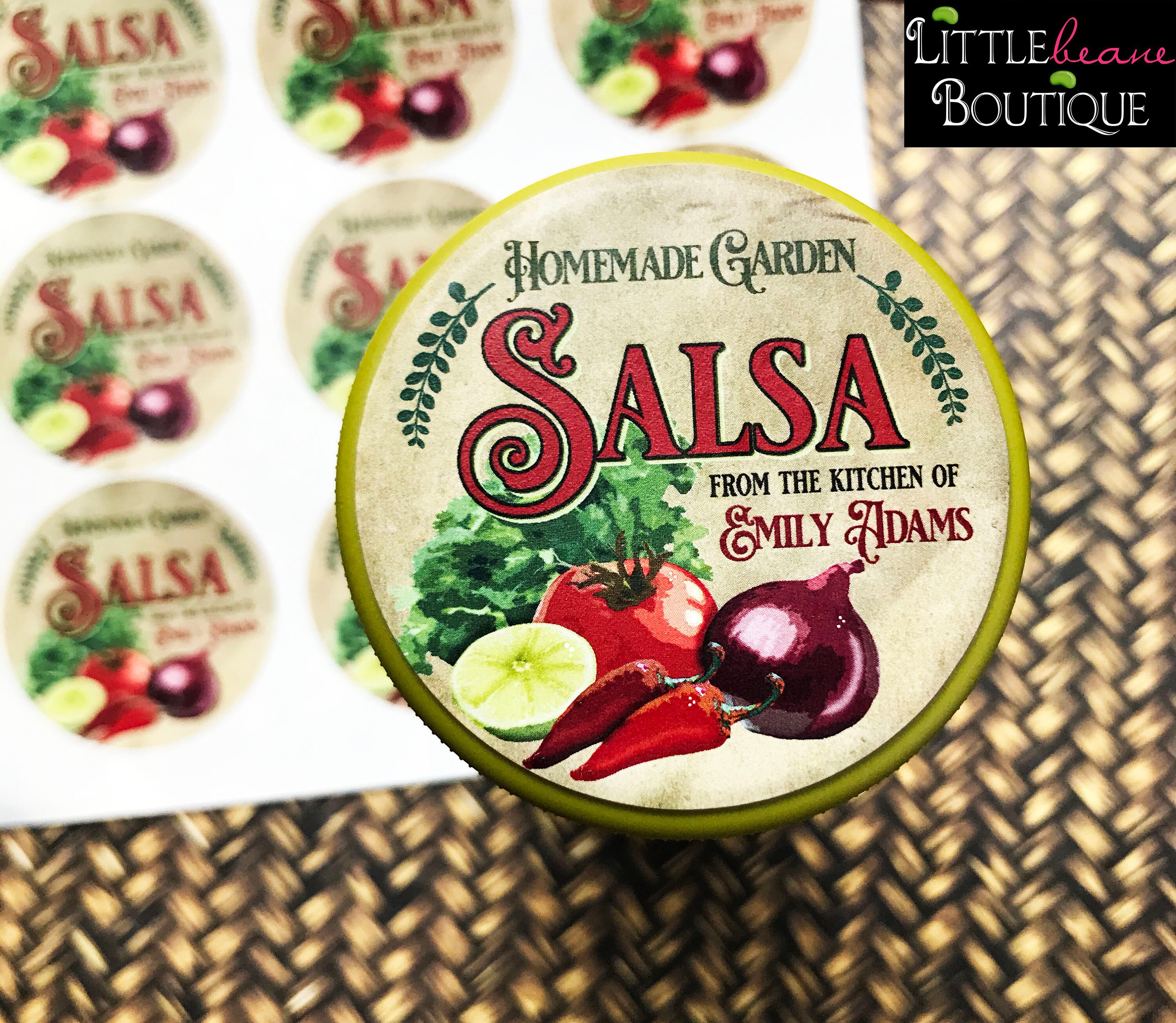 Salsa Labels Garden Salsa Labels Homemade Salsa Labels | Etsy