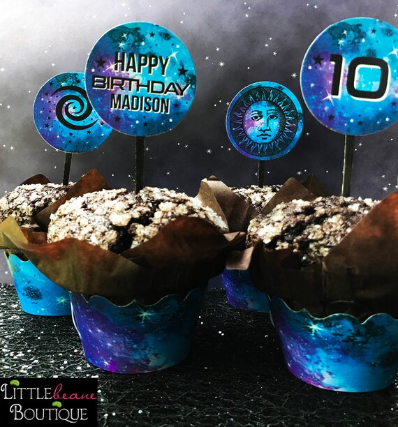 Printable Galaxy Cupcake Toppers Diy Out Of This Workd Galactic