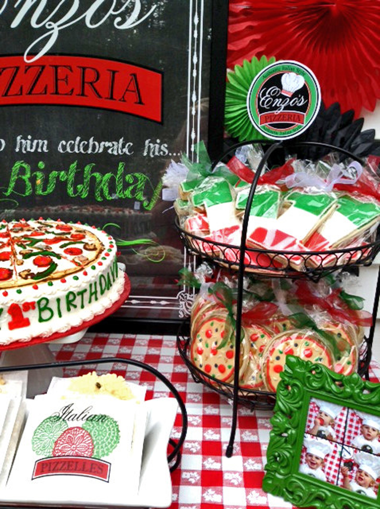 Italian Pizzelle Cookie Bags Cookie Bags Pizza Party Etsy