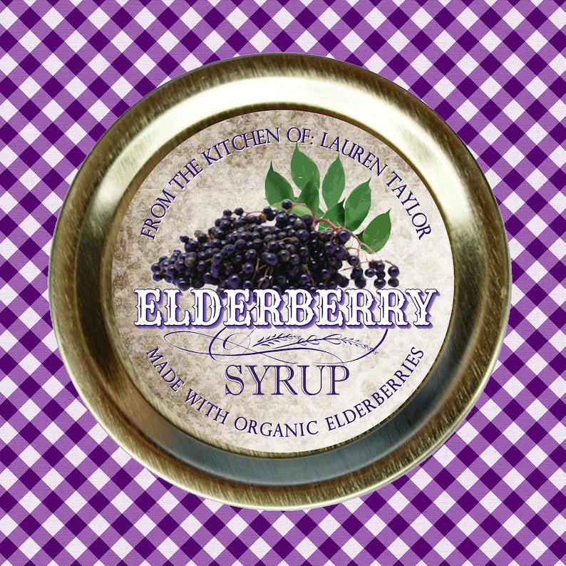 Elderflower Labels Elderberry Jar Labels Elderberry Syrup | Etsy