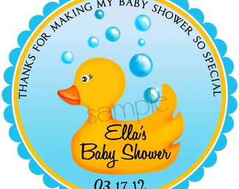 Rubber Ducky Stickers, Rubber duck,  Baby Shower stickers, Labels, Seals, Favor, Baby Shower, Baby, Birthday, set of 12