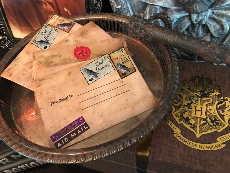 Printable Wizard Party Wizard Letter Envelopes Owl Mail Etsy