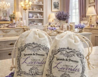 Lavender Sachet, Pure Lavender, French Style, 1 cup lavender per bag