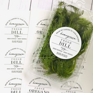 WATERPROOF Fresh Herb Labels, Waterproof Garden labels, Label your fresh herbs or garden fruit and vegetable labels