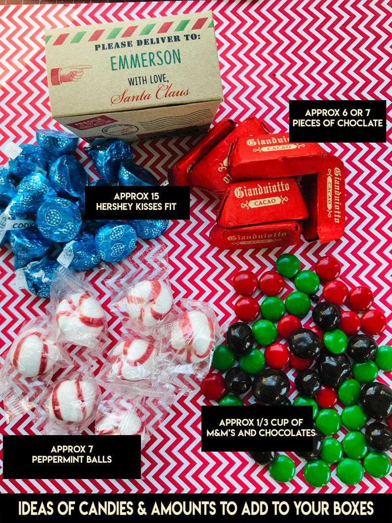 Christmas Candy Box Special delivery treat box Santa Candy Etsy