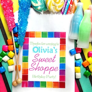 Personalized Candy Bags, candy birthday party favor bags , treat bags, Candy Buffet bags, Birthday party, Sweets, Treats
