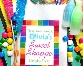 Personalized Candy Bags, candy birthday party favor bags , treat bags, Candy Buffet bags, Birthday party, Sweets, Treats