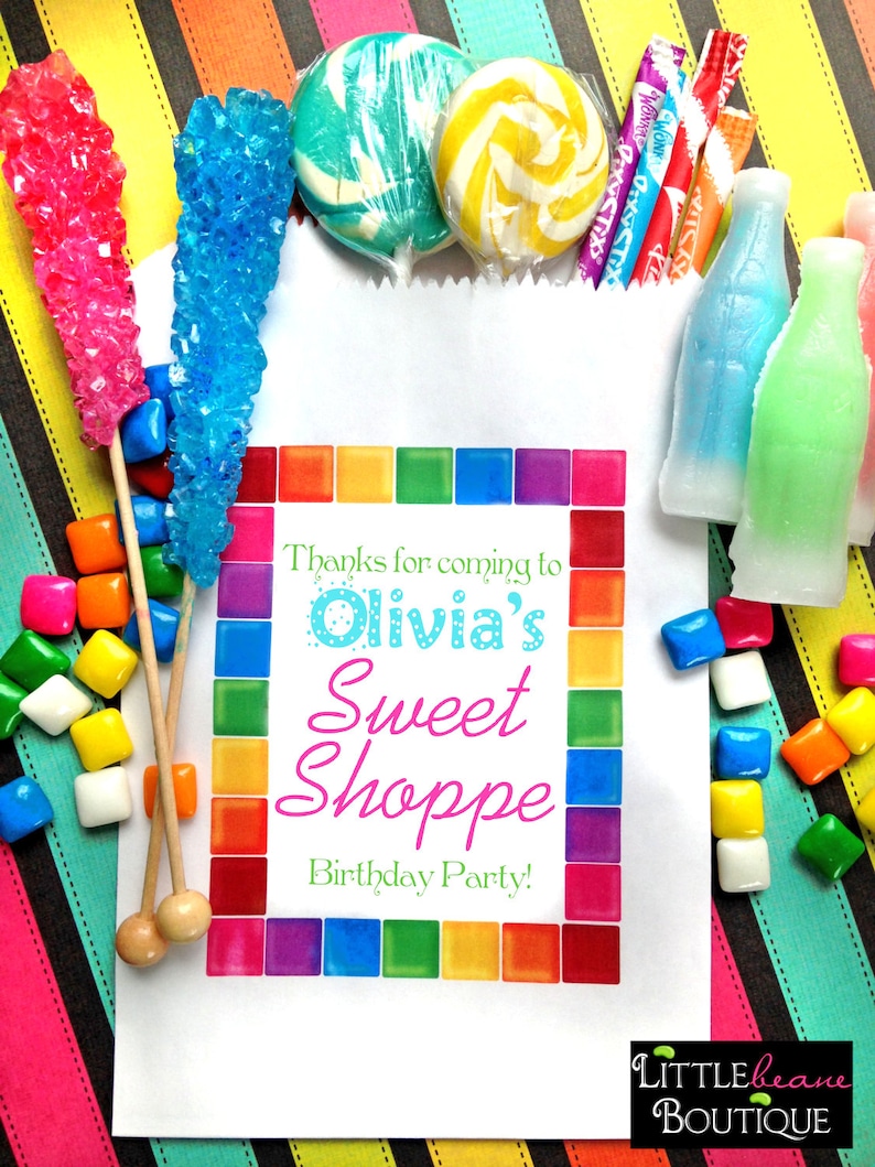 Personalized Candy Bags Candy Birthday Party Favor Bags Etsy