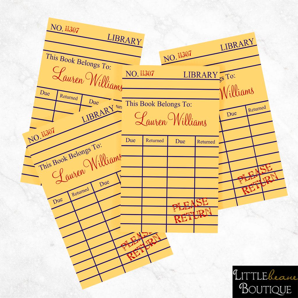 Personalized Library Book Stickers, Library Book, Ex Libris, Vintage ...