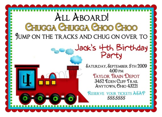 train invitations train invites train birthday invitations etsy