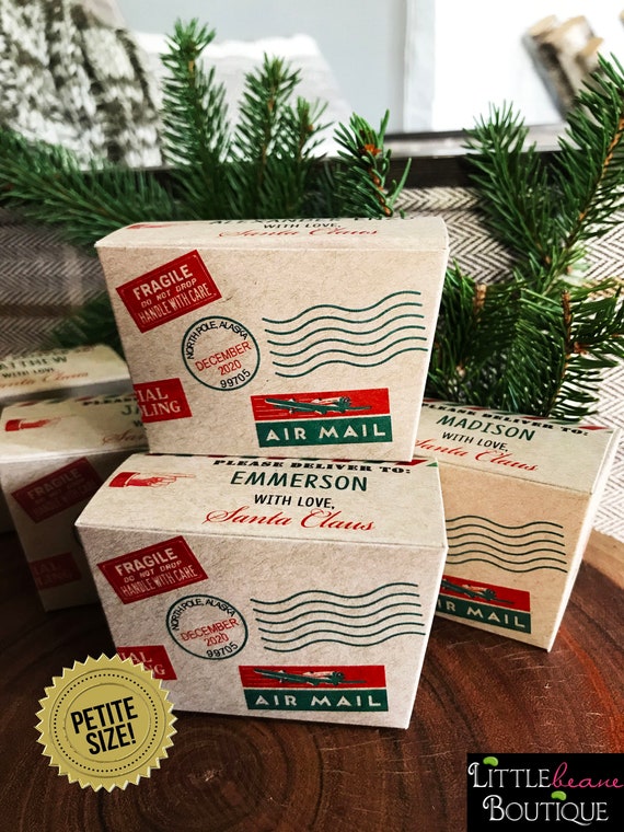Christmas Candy Box, Special delivery treat box, Santa Candy Box, Christmas candy favors, North Pole candy, Stocking Stuffer, PETITE BOX Il_570xn